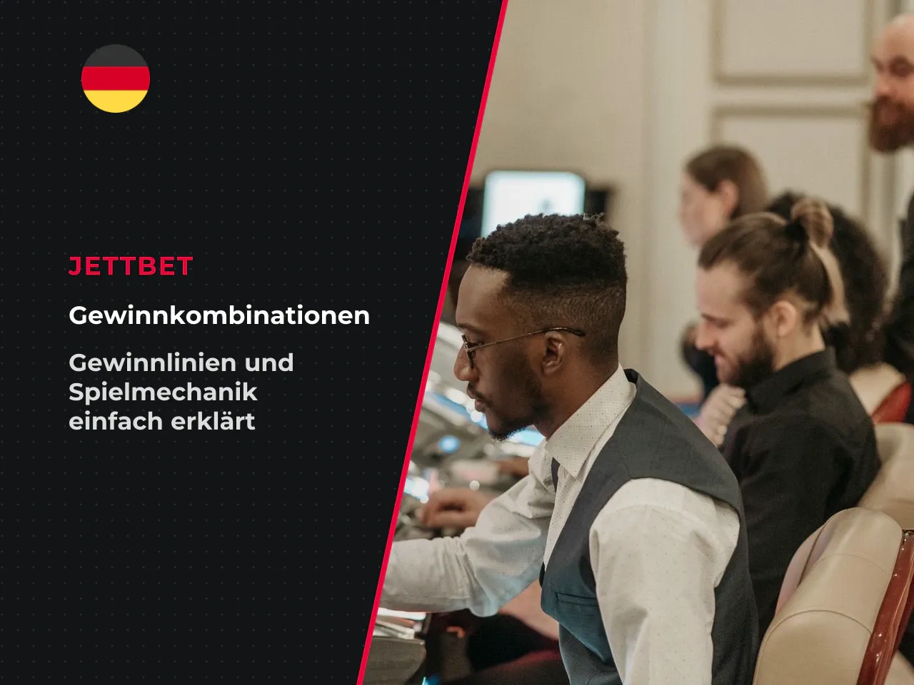 Gewinnlinien und Auswertung der Gewinne. Bei