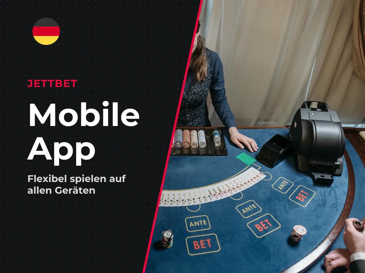 Jettbet App und mobile Browser-Version im