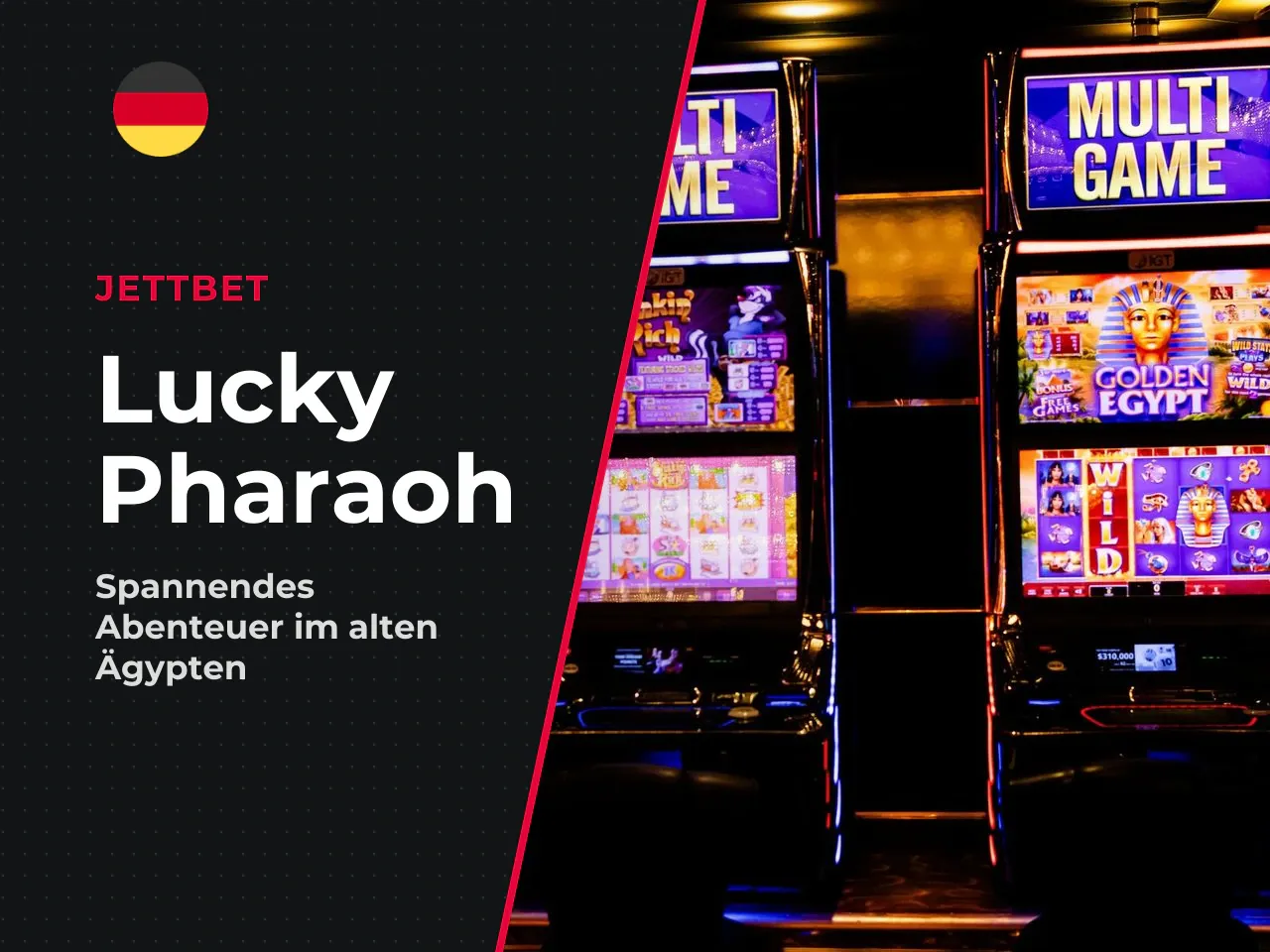 Ägypten-Thema und der Lucky Pharaoh. Optisch